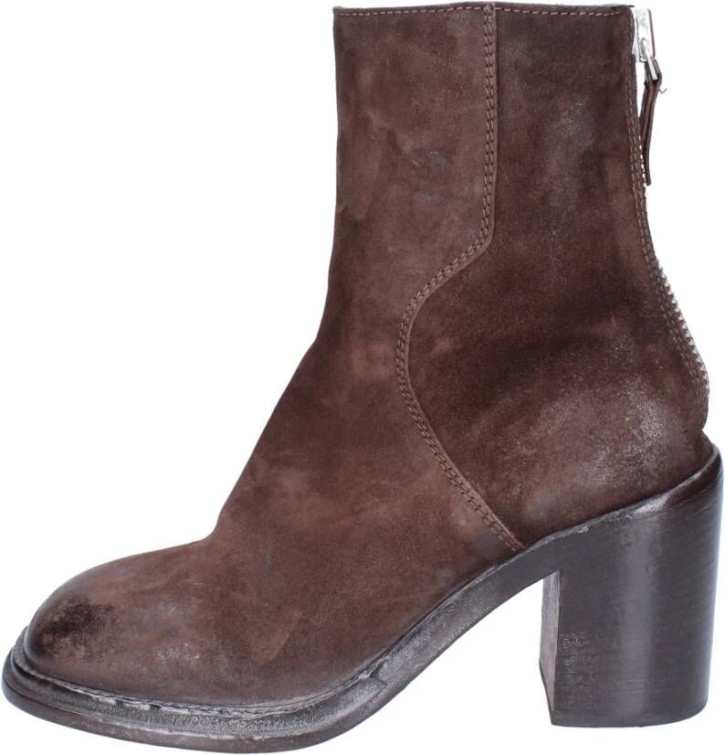 Moma Suede Enkellaarzen voor vrouwen Brown Dames