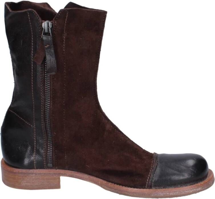 Moma Suede Enkellaarzen voor vrouwen Brown Dames