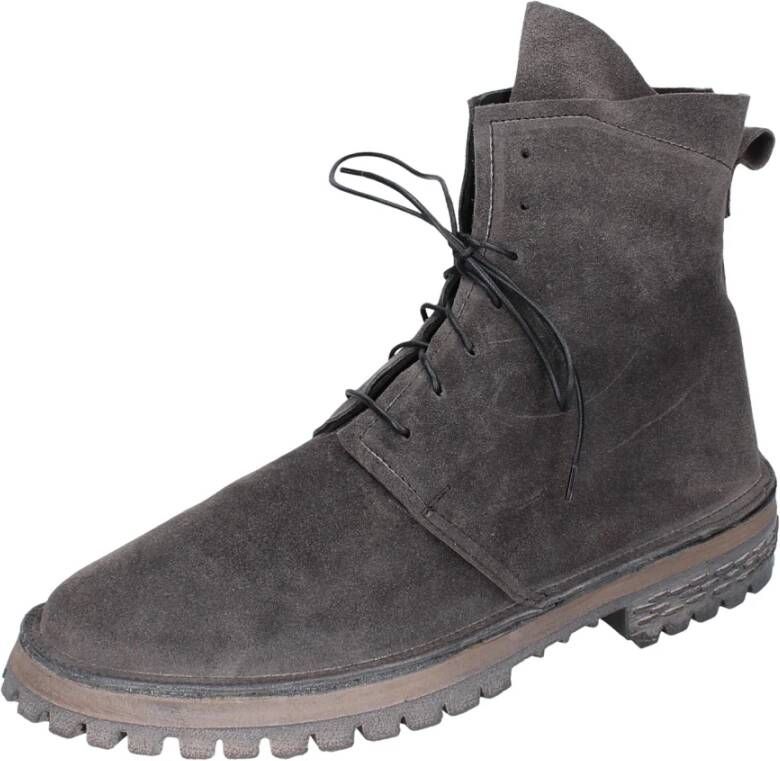 Moma Suede Enkellaarzen voor vrouwen Gray Dames