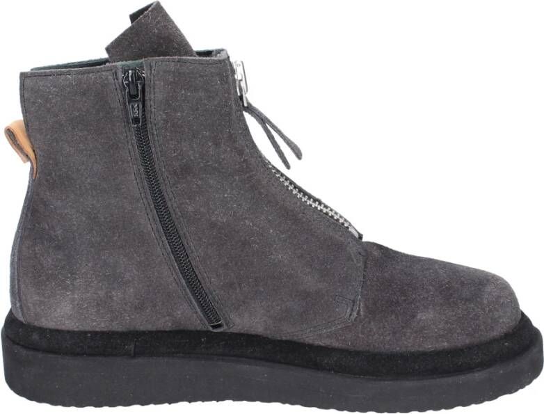 Moma Suede Enkellaarzen voor vrouwen Gray Dames