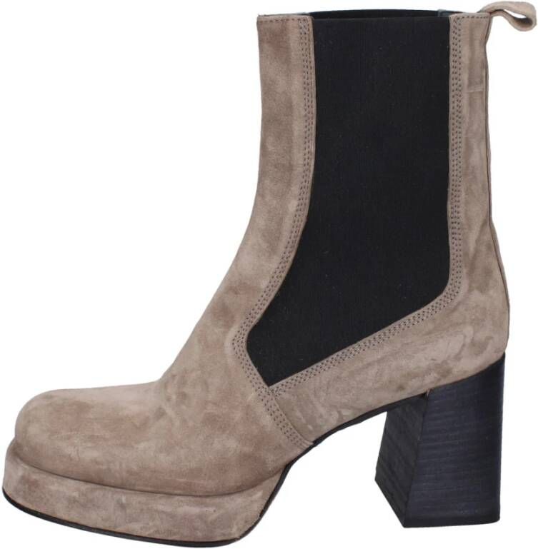 Moma Suede Enkellaarzen voor vrouwen Gray Dames