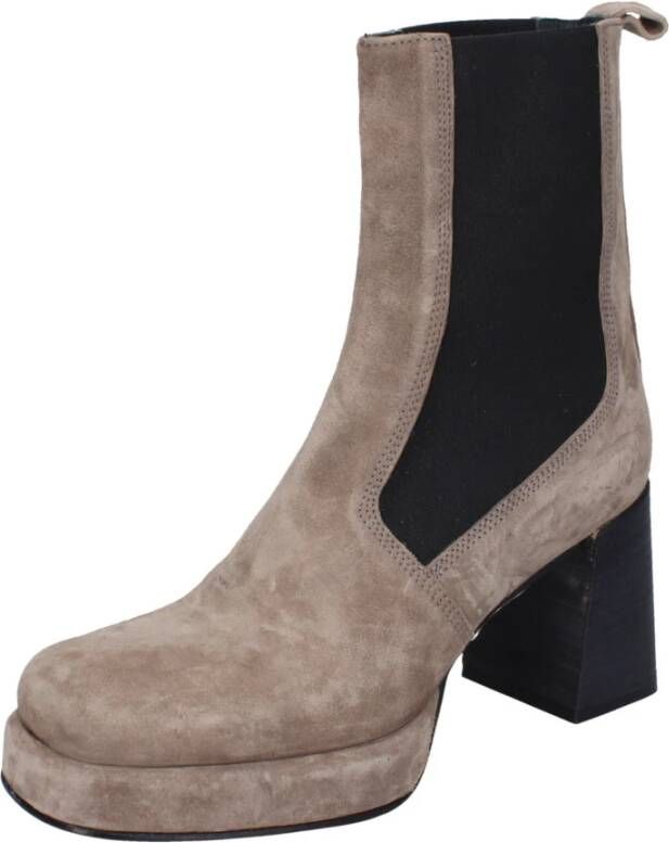 Moma Suede Enkellaarzen voor vrouwen Gray Dames