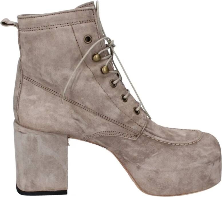 Moma Suede Enkellaarzen voor vrouwen Gray Dames