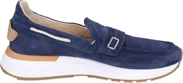 Moma Suede Loafers voor Mannen Blue Heren