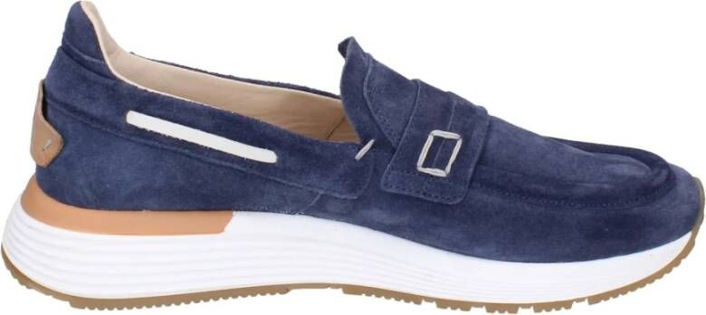 Moma Suede Loafers voor Mannen Blue Heren