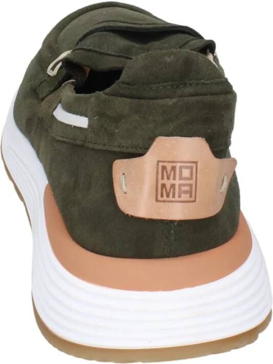 Moma Suede Loafers voor Mannen Green Heren