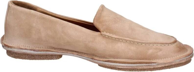 Moma Suede Loafers voor Vrouwen Beige Dames