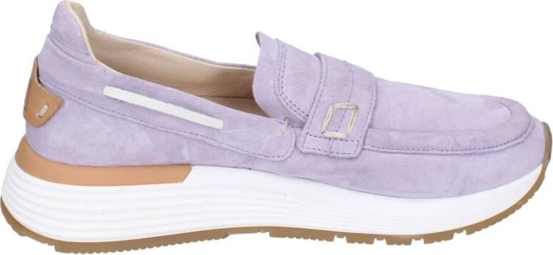 Moma Suede Loafers voor Vrouwen Purple Dames