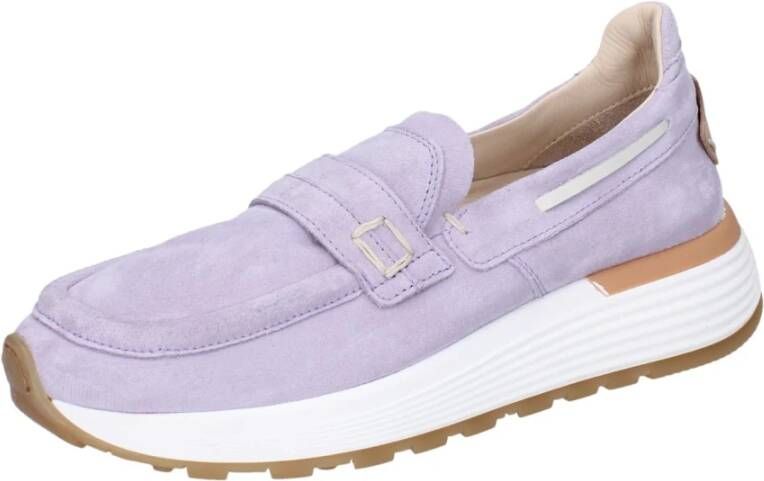 Moma Suede Loafers voor Vrouwen Purple Dames