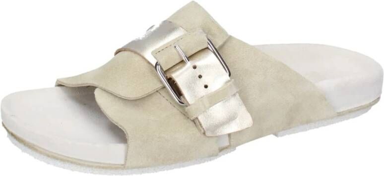 Moma Suede Sandalen voor Vrouwen Beige Dames