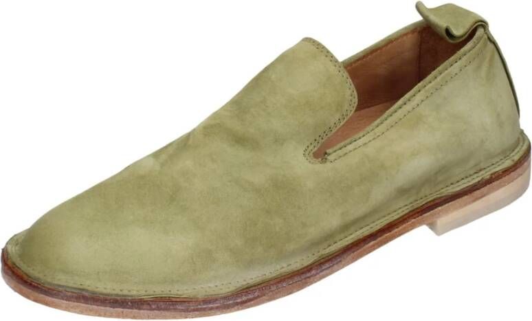 Moma Suede Slip On Loafers Vrouwen Green Dames