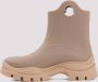 Moncler Beige Rubber Enkel Regenlaarzen Brown Dames - Thumbnail 2