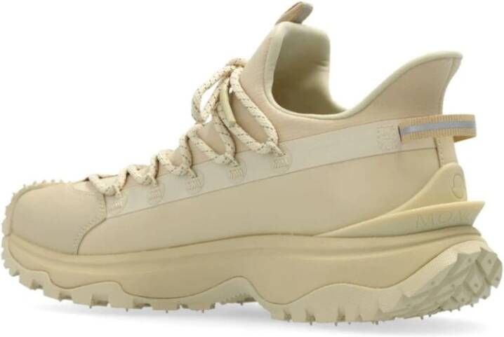 Moncler Beige Sneakers met Logo Print Beige Dames