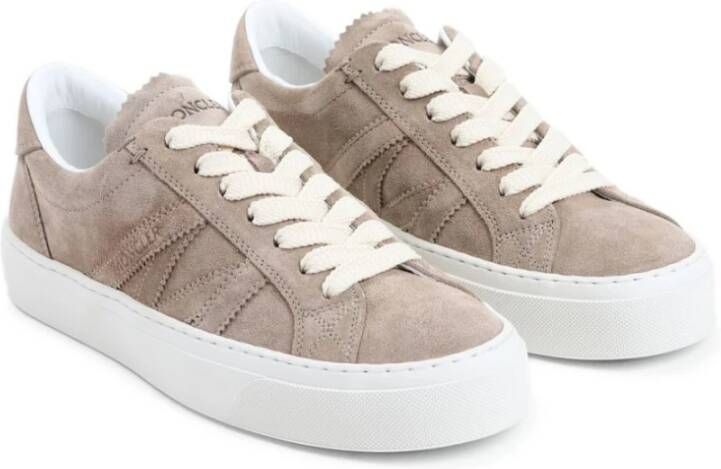 Moncler Beige Sneakers Stijlvolle Eco-vriendelijke Schoenen Beige Dames