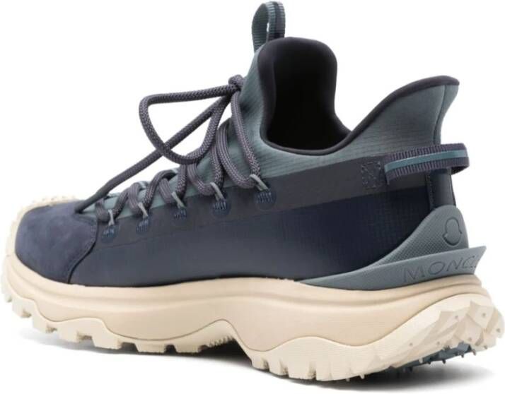 Moncler Blauwe Sneakers met Ripstop Textuur Blue Heren