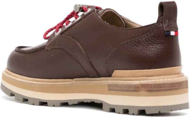 Moncler Bruine Derby Schoenen met Logo Brown Heren