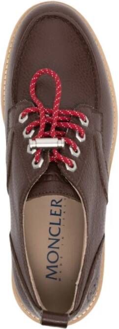 Moncler Bruine Derby Schoenen met Logo Brown Heren