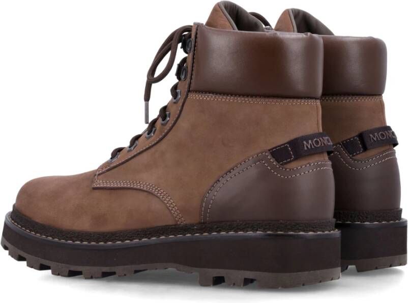 Moncler Bruine Gesloten Wandelschoenen Aw24 Brown Heren