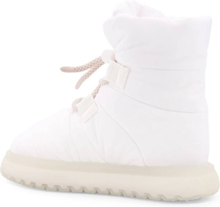 Moncler Gewatteerde nylon enkellaarzen met trekkoord White Dames