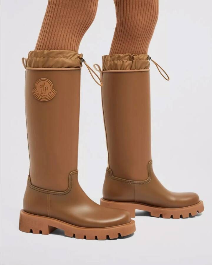 Moncler Hoge regenlaarzen Beige Dames