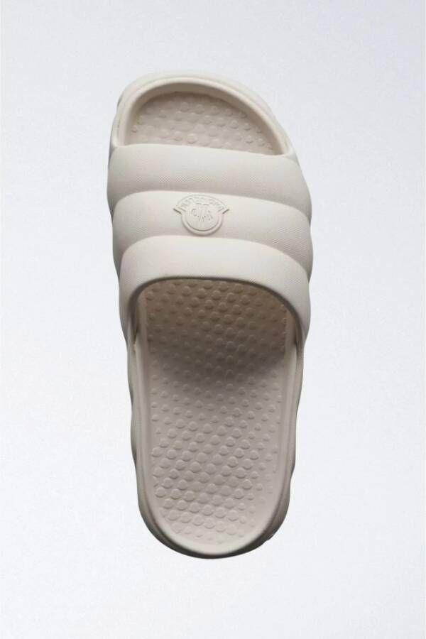 Moncler Ivory Lilo Slides Beige Dames