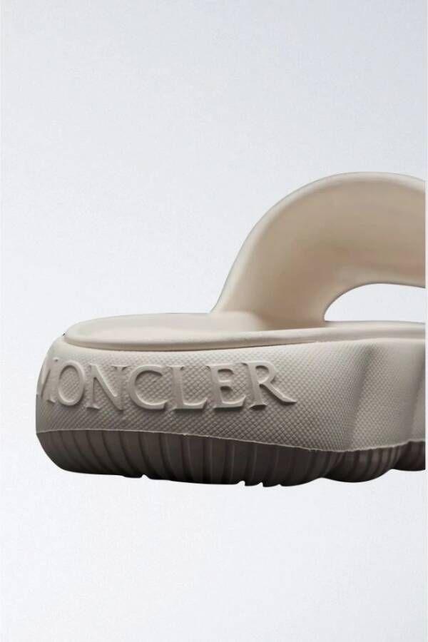 Moncler Ivory Lilo Slides Beige Dames