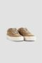 Moncler Klassieke lichtbruine nubuck leren sneakers Beige Heren - Thumbnail 3