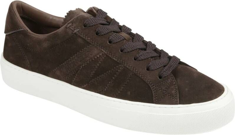 Moncler Lage Sneakers in Monaco Stijl Brown Heren