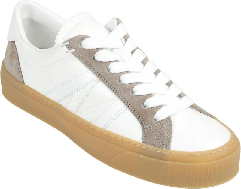 Moncler Lage Top Sneakers in Monaco-stijl White Dames