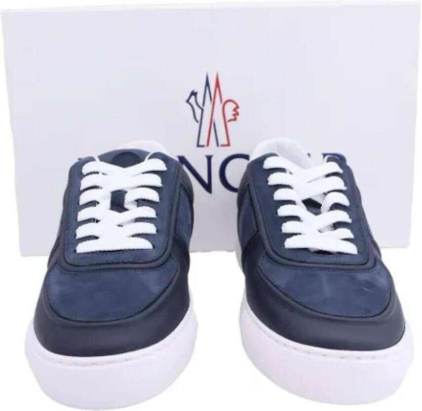 Moncler Leather sneakers Blue Heren