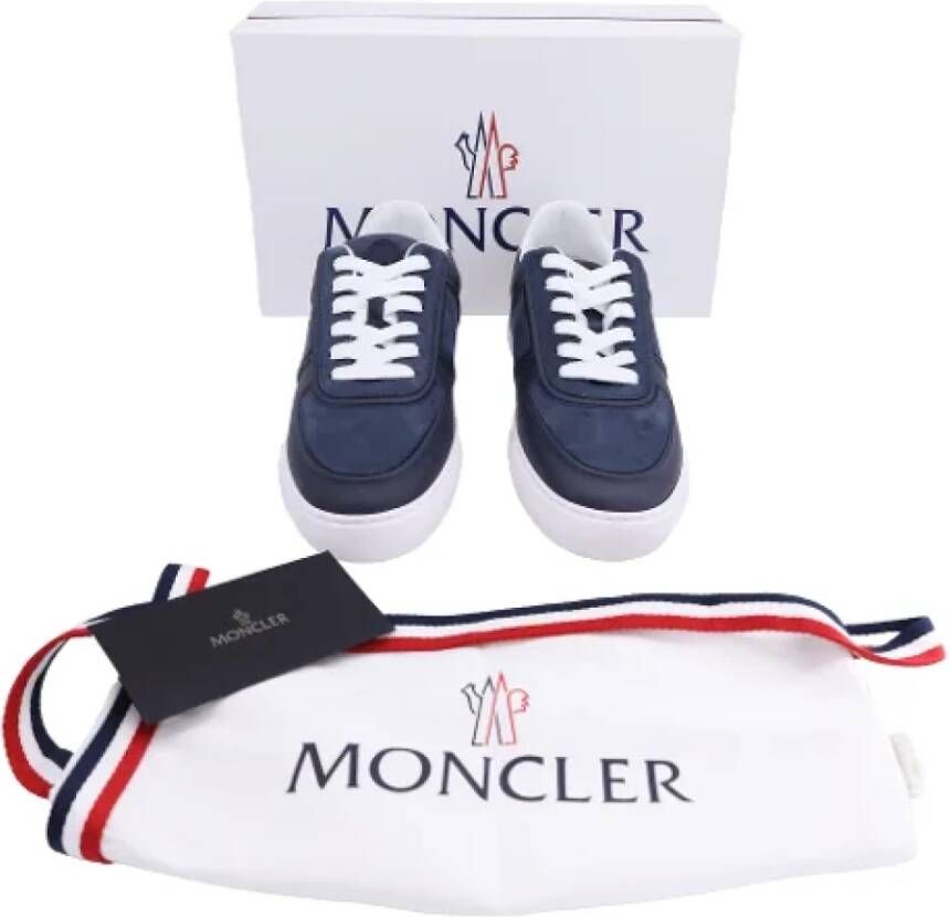 Moncler Leather sneakers Blue Heren