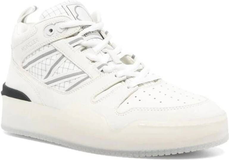 Moncler Leren sneakers met geperforeerd detail White Dames