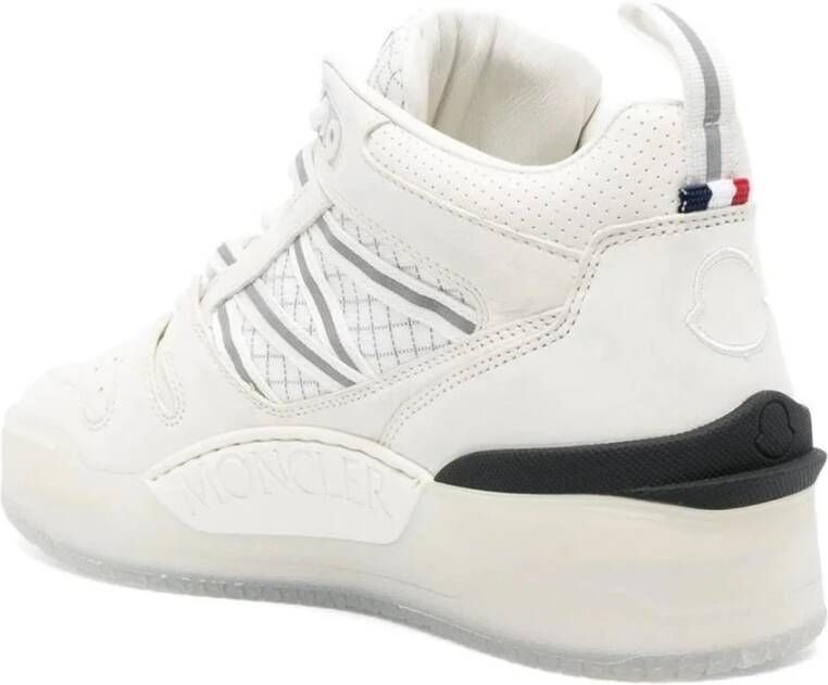 Moncler Leren sneakers met geperforeerd detail White Dames