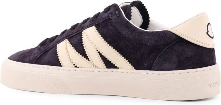 Moncler Leren Sneakers met Logopatch Blue Heren