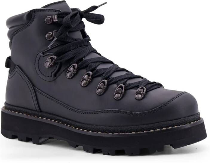 Moncler Leren Veterschoenen voor Trekking Black Heren