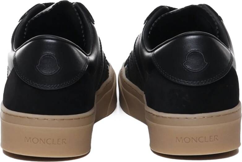 Moncler Leren Vetersneakers Zwart Biscuit Black Heren