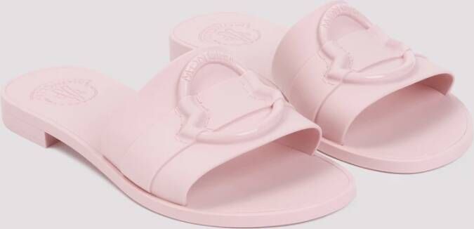 Moncler Lichtroze Rubberen Slide Sandalen Pink Dames