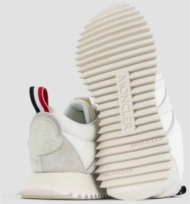 Moncler Off-white Pacey sneakers van nylon en suède Gray Dames