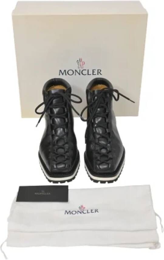 Moncler Pre-owned Leather boots Black Heren