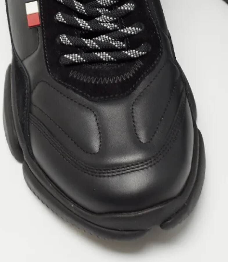 Moncler Pre-owned Leather sneakers Black Dames