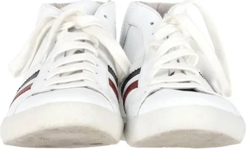 Moncler Pre-owned Leather sneakers White Heren