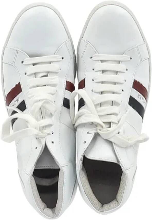 Moncler Pre-owned Leather sneakers White Heren