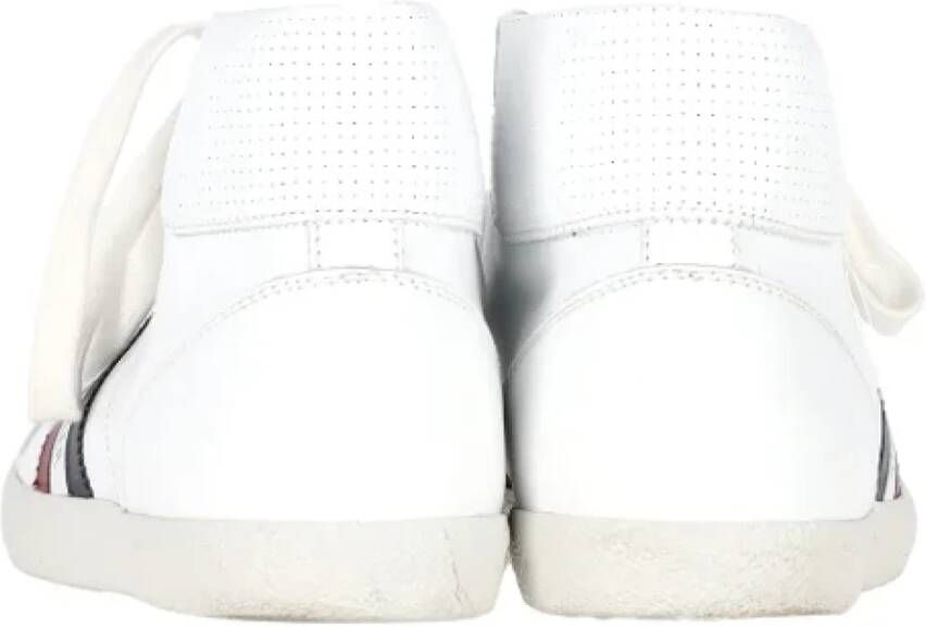 Moncler Pre-owned Leather sneakers White Heren