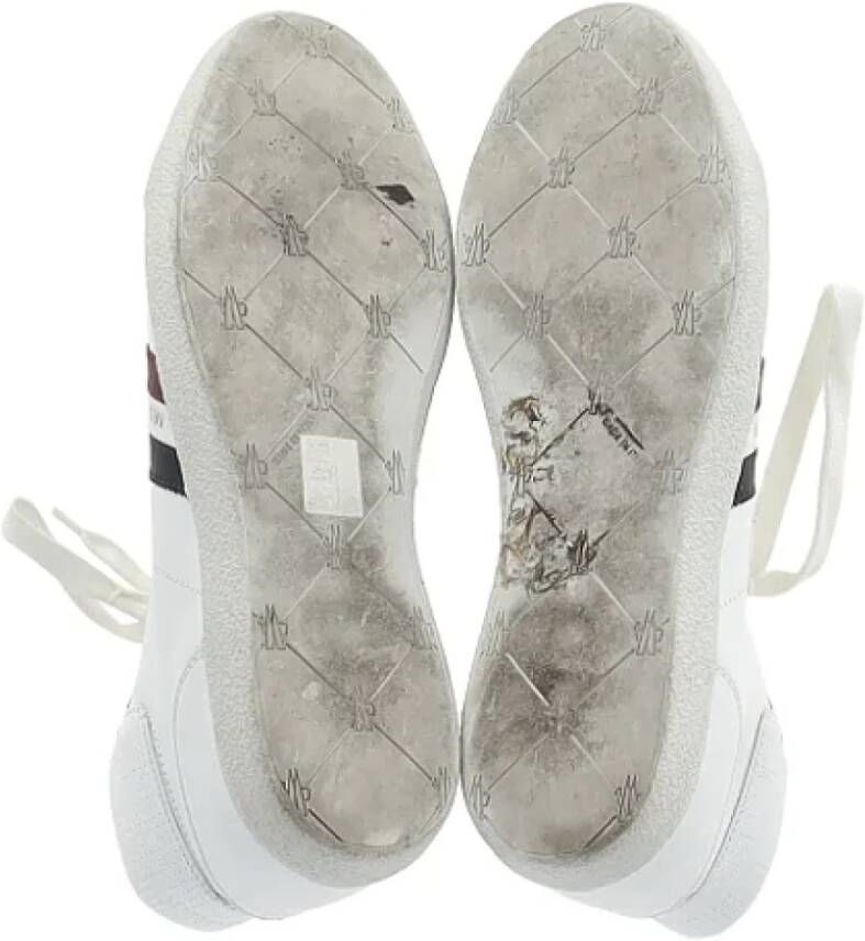 Moncler Pre-owned Leather sneakers White Heren