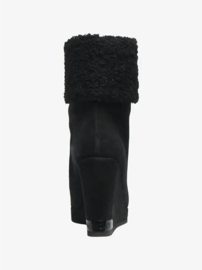 Moncler Pre-owned Suede boots Black Dames