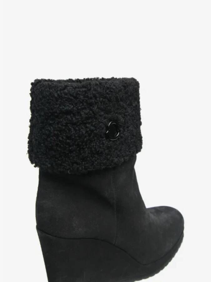 Moncler Pre-owned Suede boots Black Dames