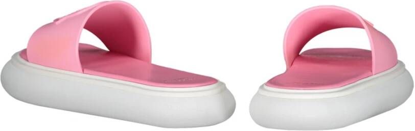 Moncler Rubberen Slides Pink Dames