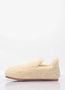 Moncler Shearling Flats met Achterlogo Patch Beige Dames - Thumbnail 4