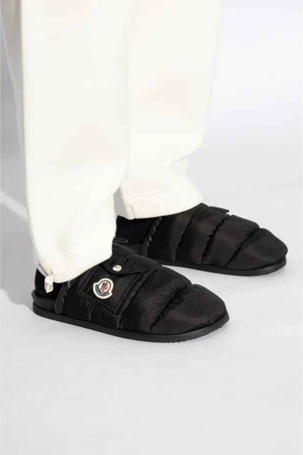 Moncler Slides Mon Pocket Black Dames