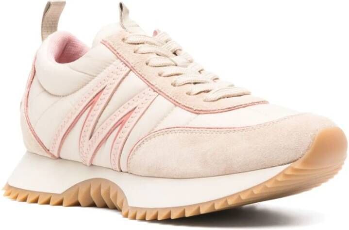 Moncler Sneakers met leren afwerking Pink Dames